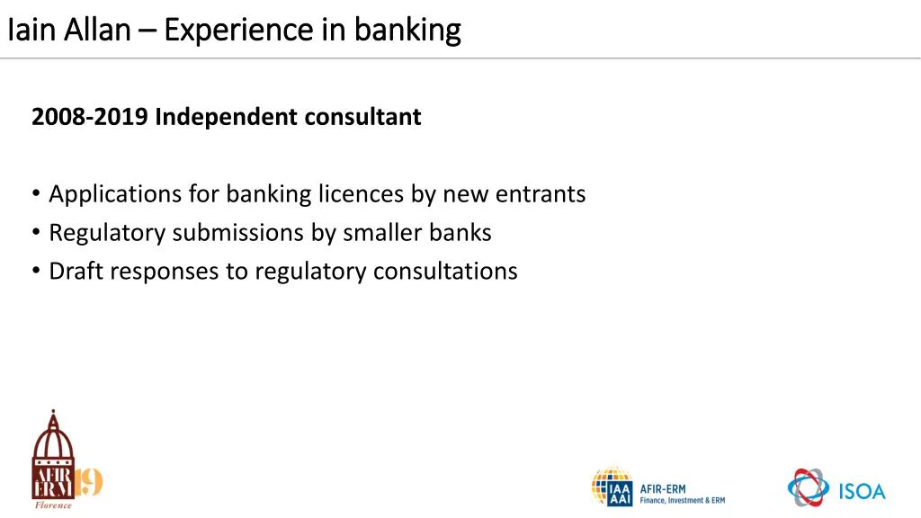 iain allan iain allan experience in banking 1