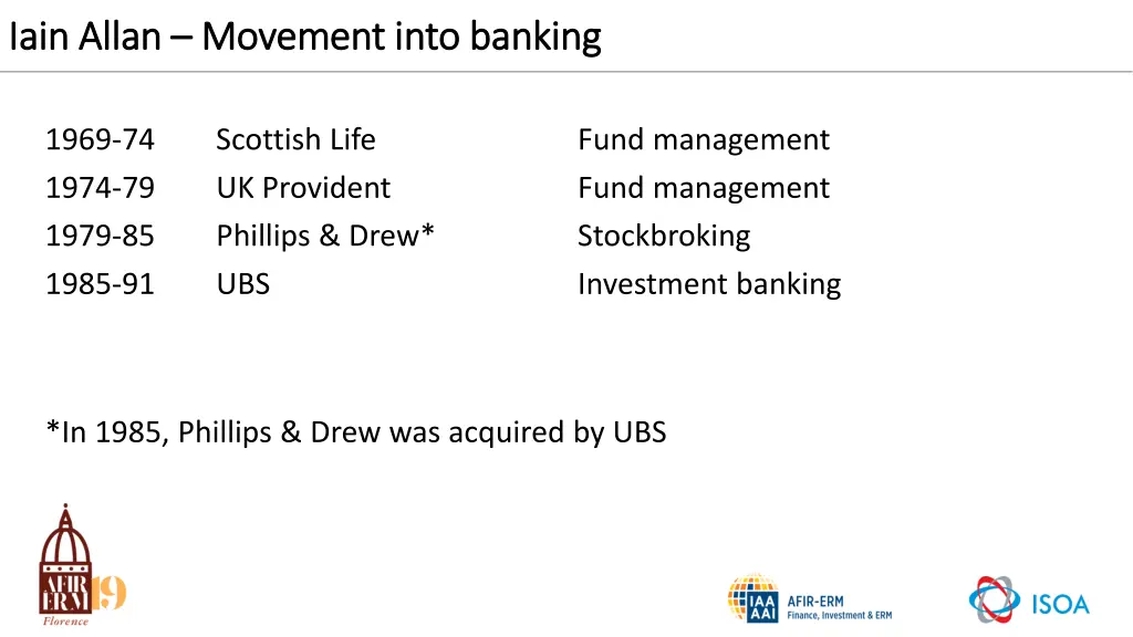 iain allan iain allan movement into banking