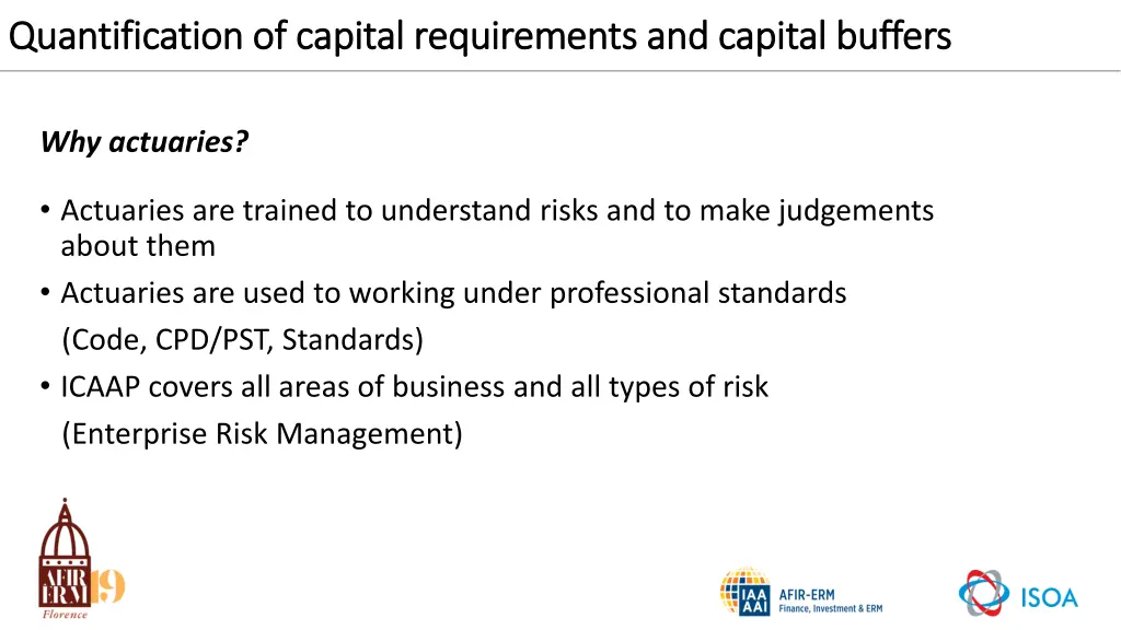 quantification of capital requirements 3