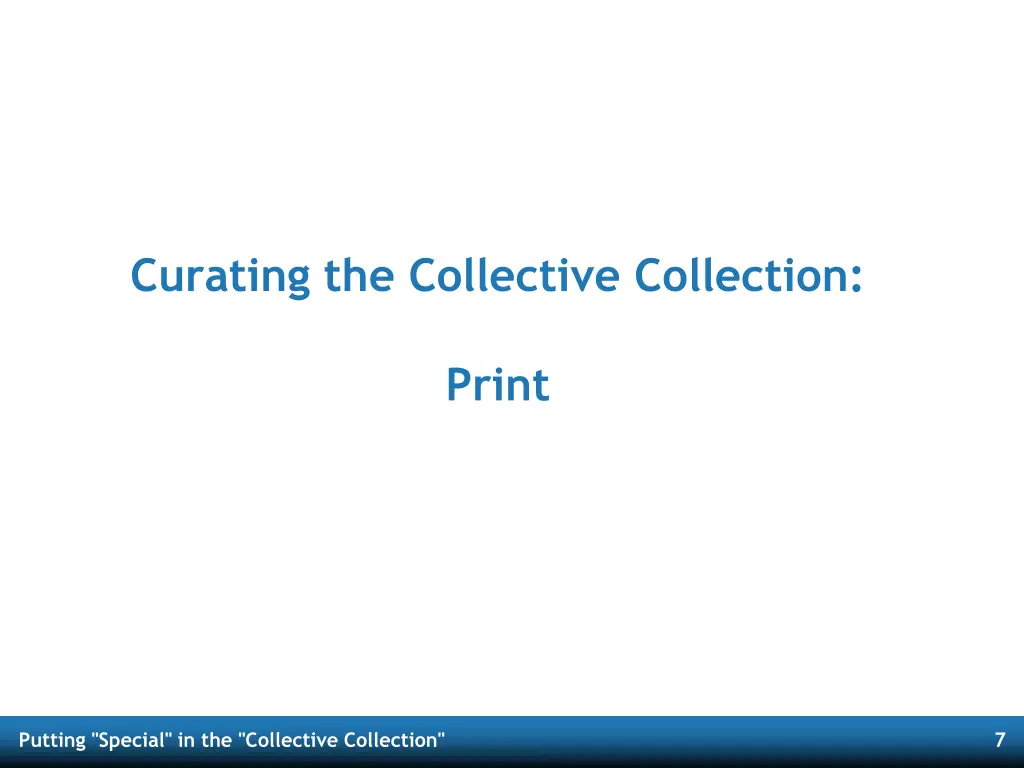 curating the collective collection