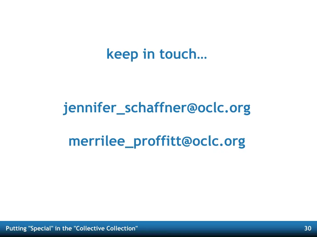 keep in touch