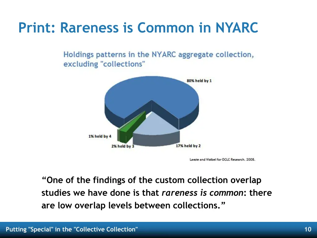 print rareness is common in nyarc
