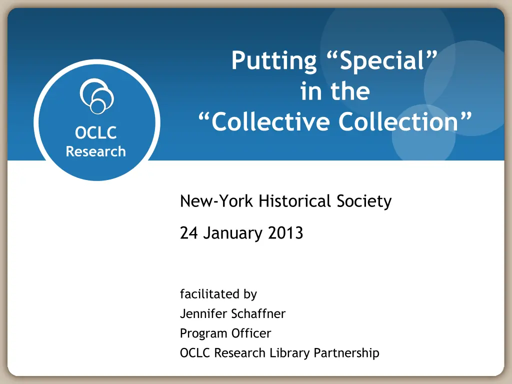 putting special in the collective collection