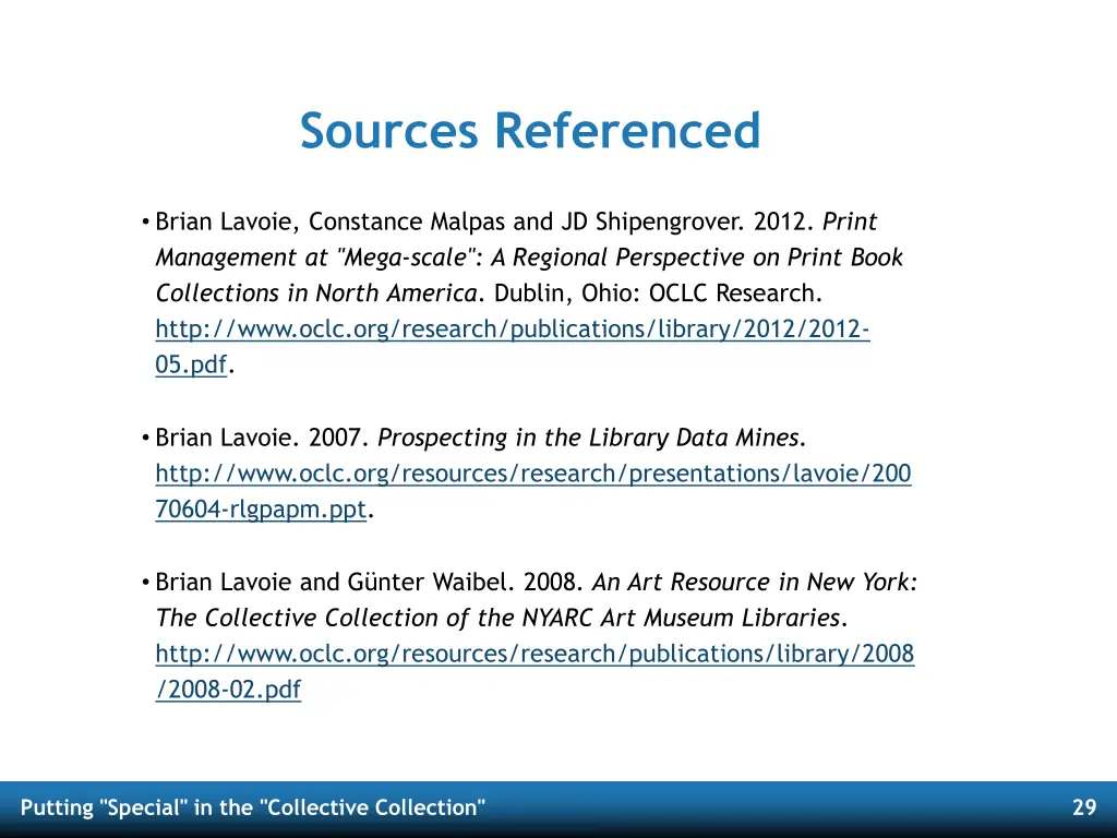 sources referenced