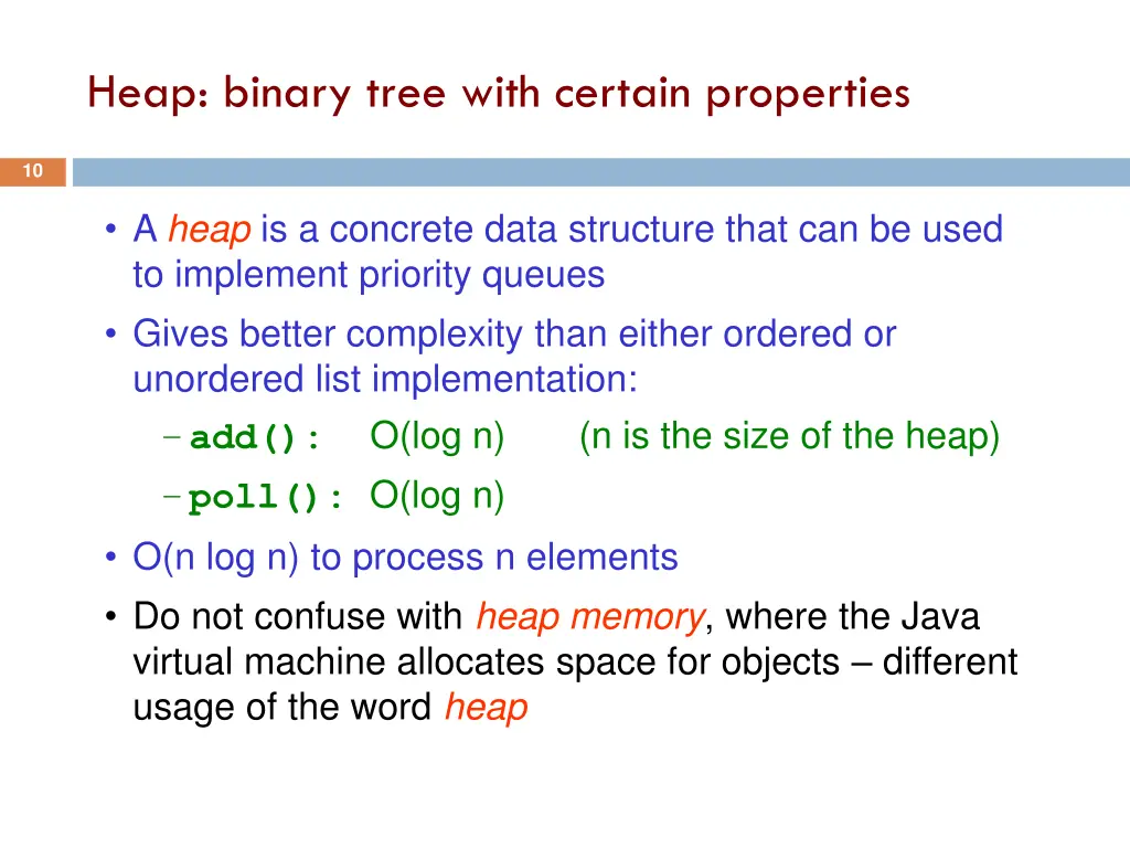heap binary tree with certain properties