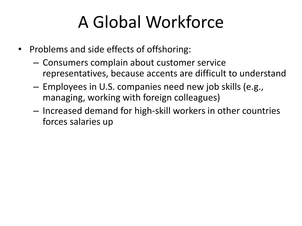 a global workforce 1