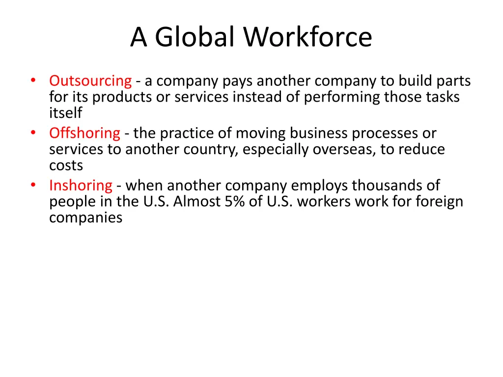 a global workforce