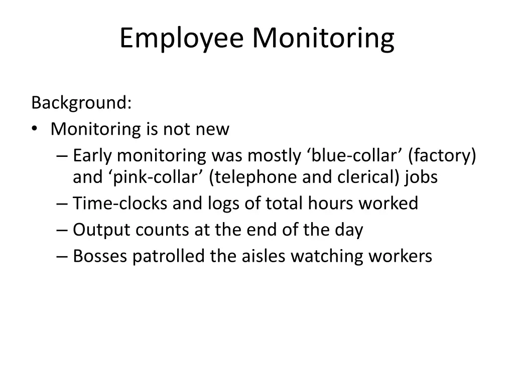 employee monitoring