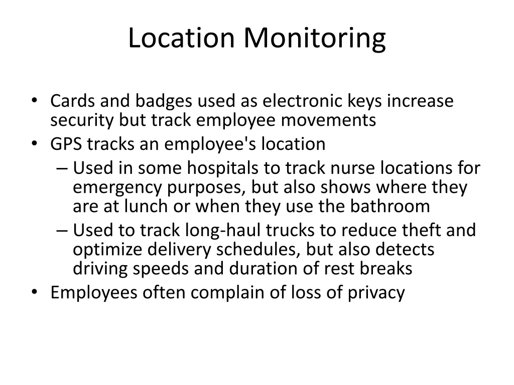 location monitoring