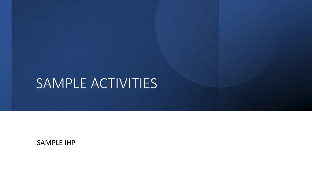 sample activities