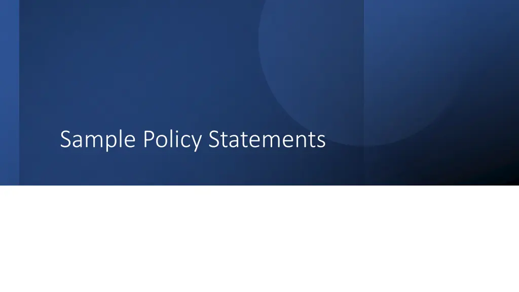 sample policy statements