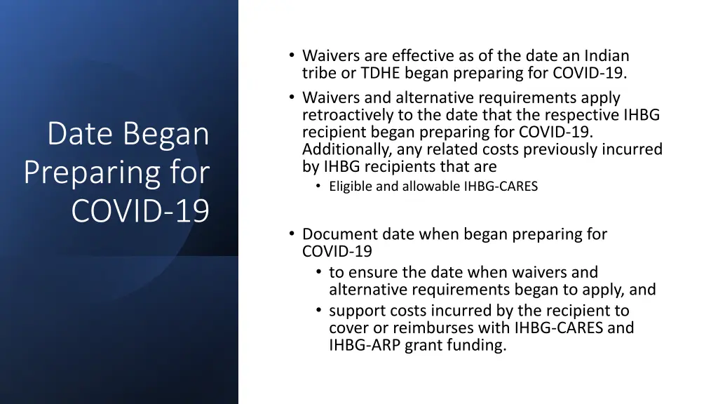 waivers are effective as of the date an indian