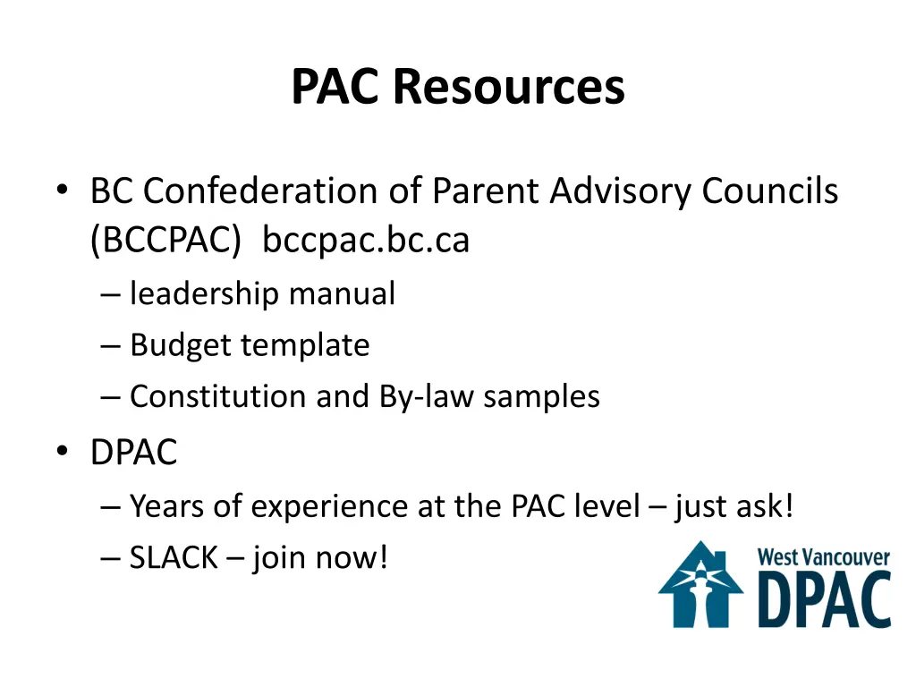 pac resources