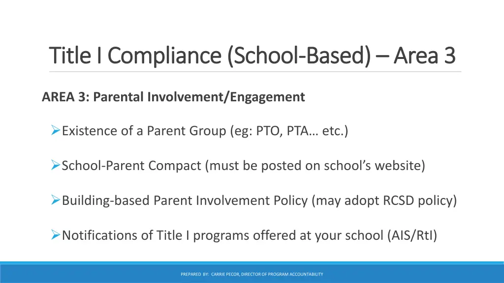 title i compliance school title i compliance 1