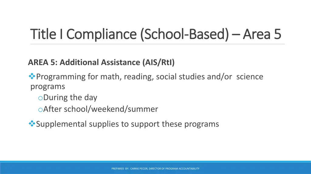 title i compliance school title i compliance