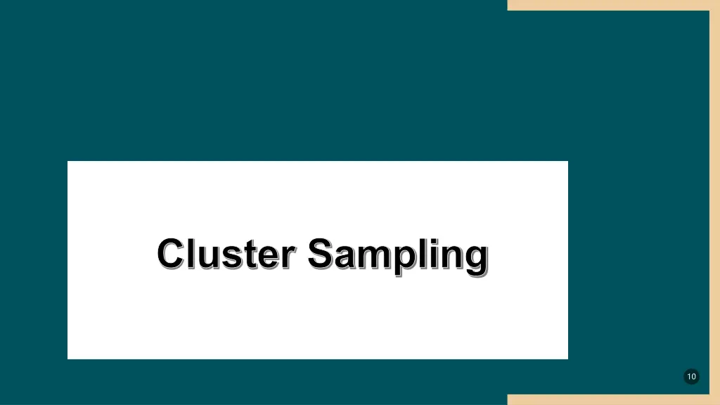 cluster sampling