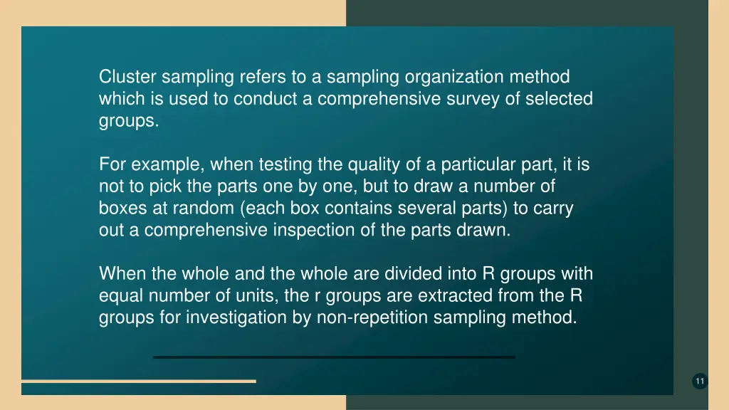cluster sampling refers to a sampling