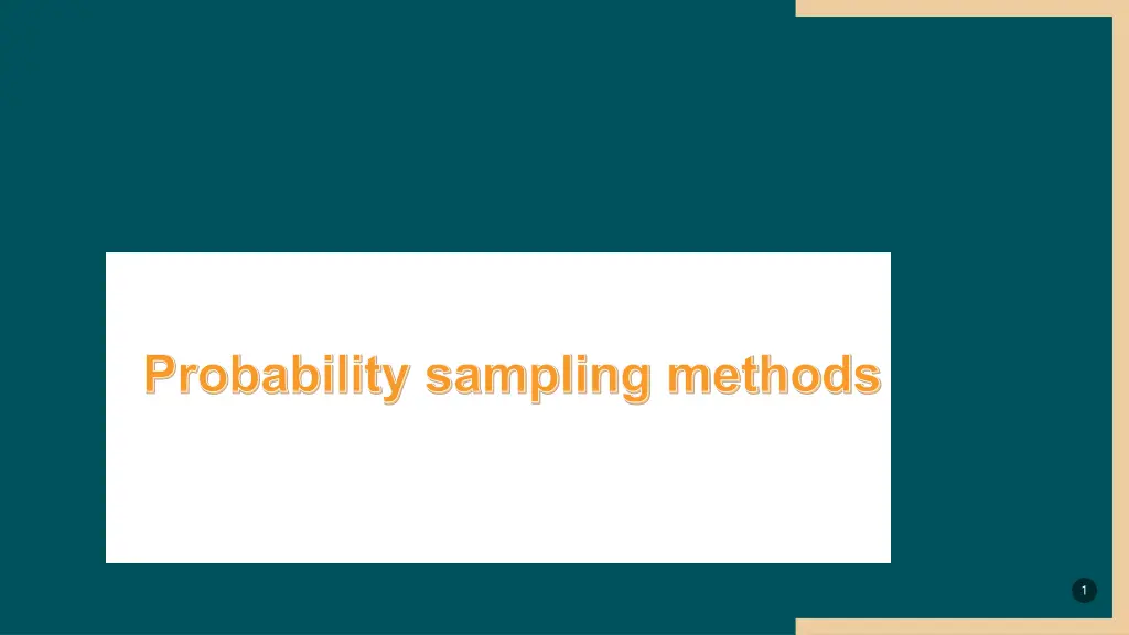 probability sampling methods