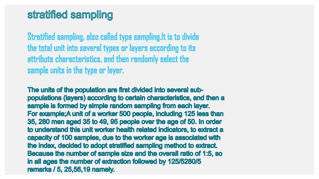 stratified sampling 1