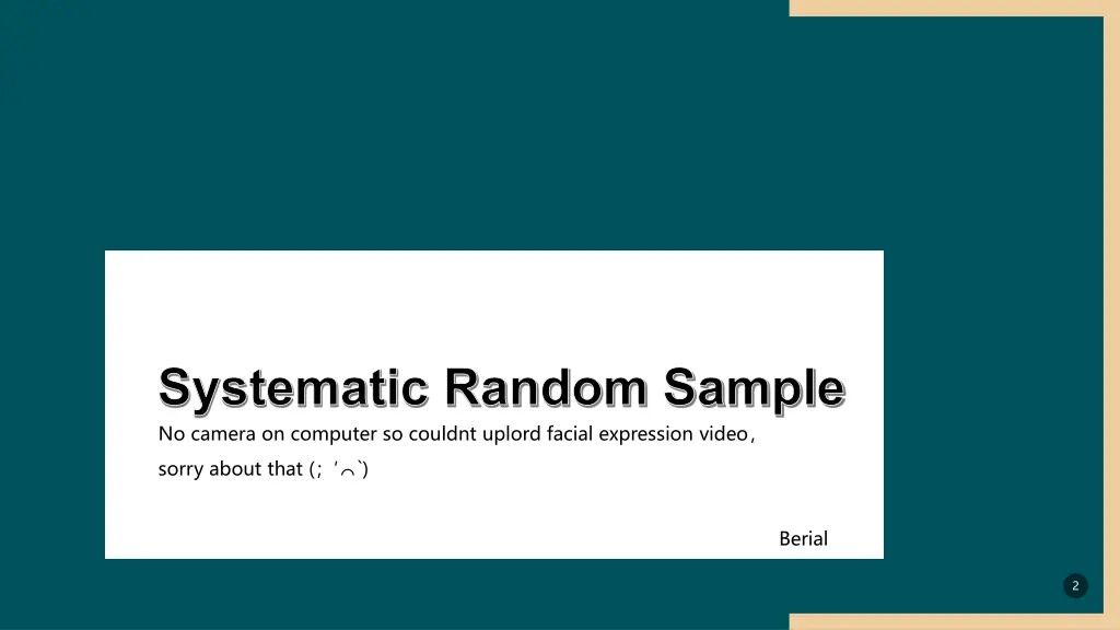 systematic random sample