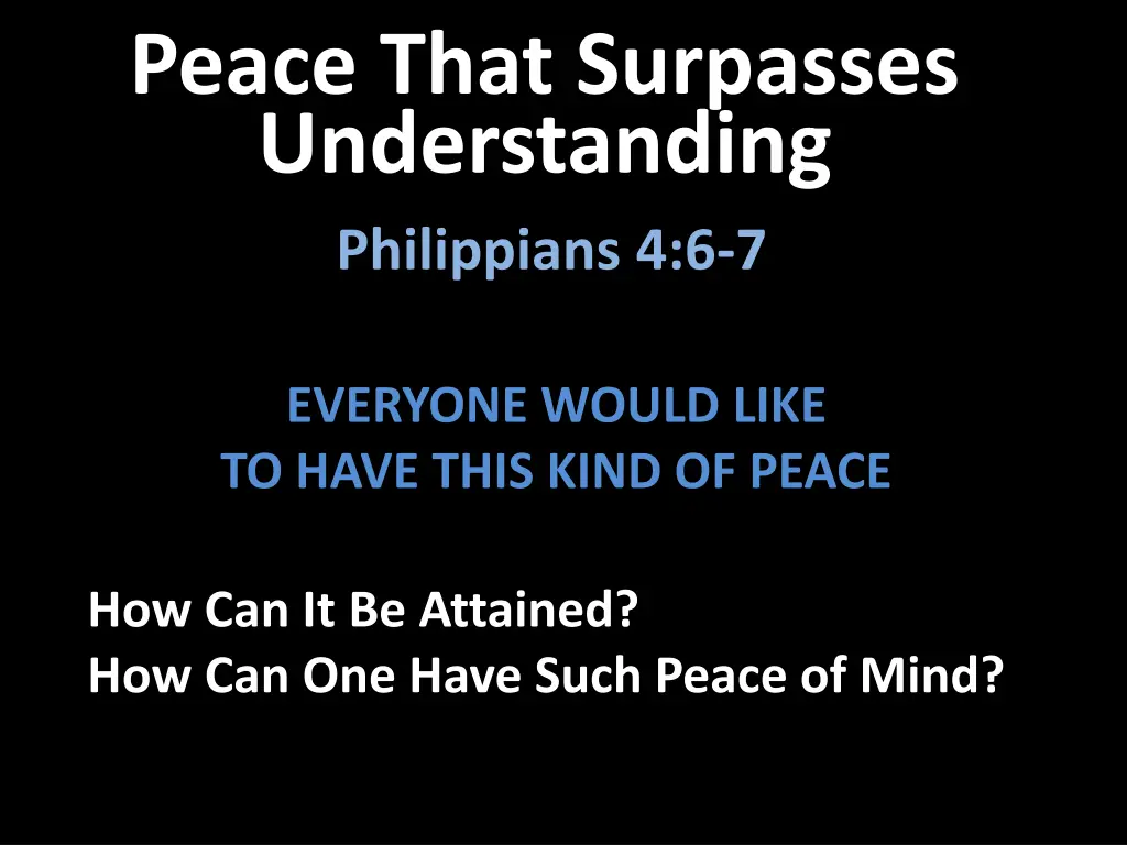 peace that surpasses understanding philippians