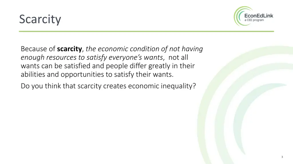 scarcity