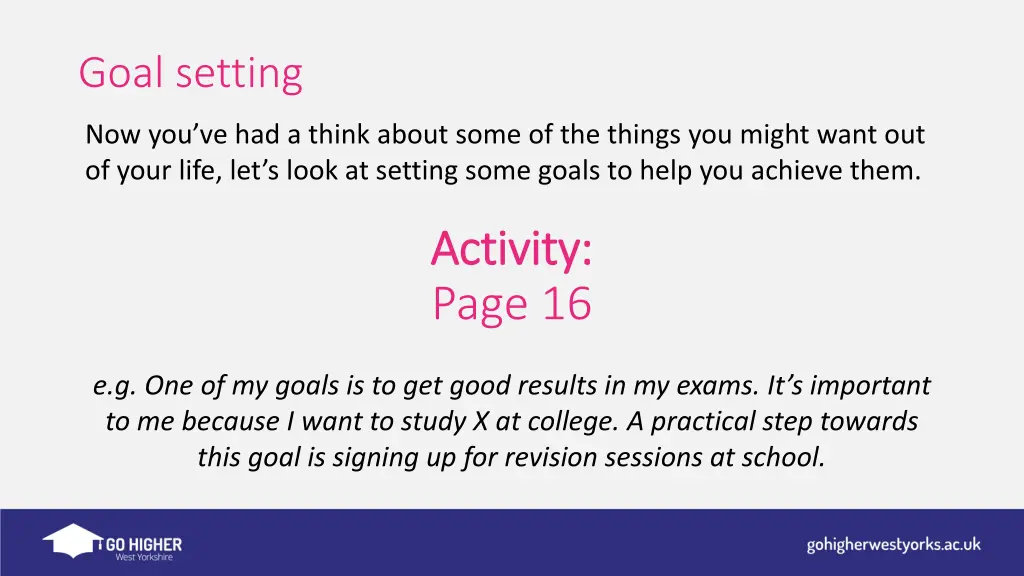 goal setting