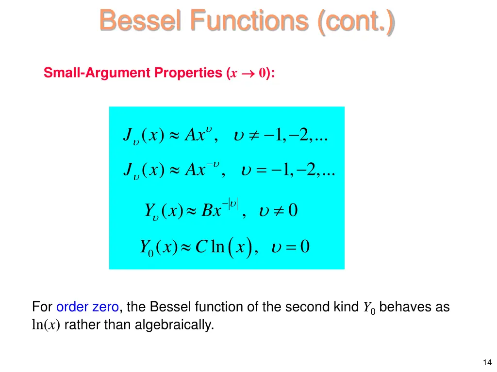 bessel functions cont 1