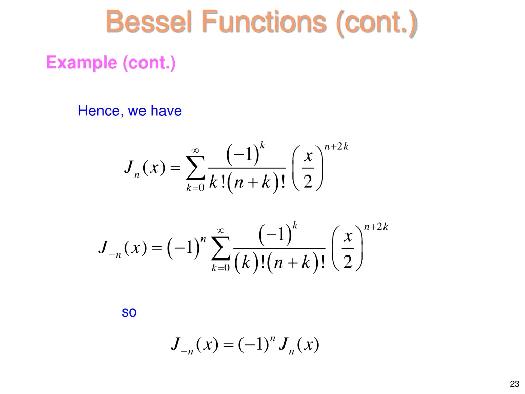 bessel functions cont 10