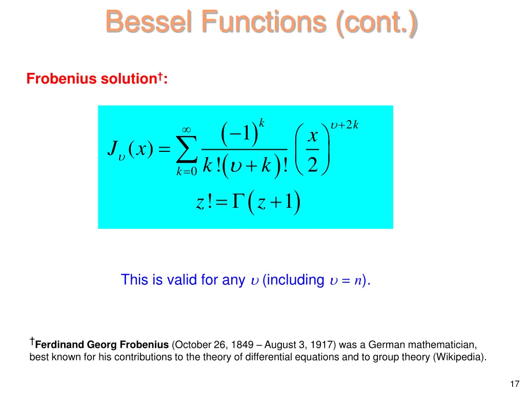 bessel functions cont 4