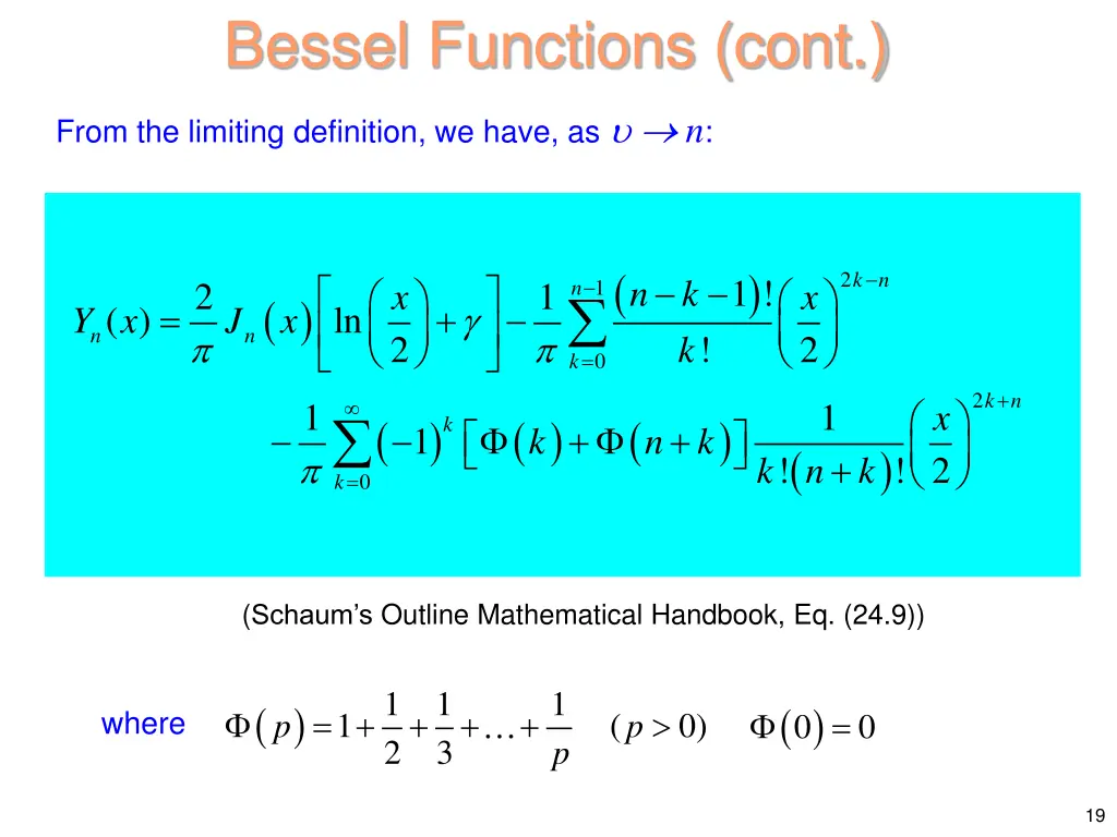 bessel functions cont 6