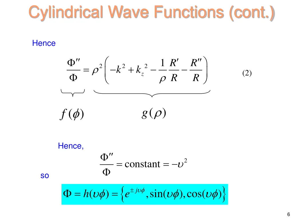 cylindrical wave functions cont 3