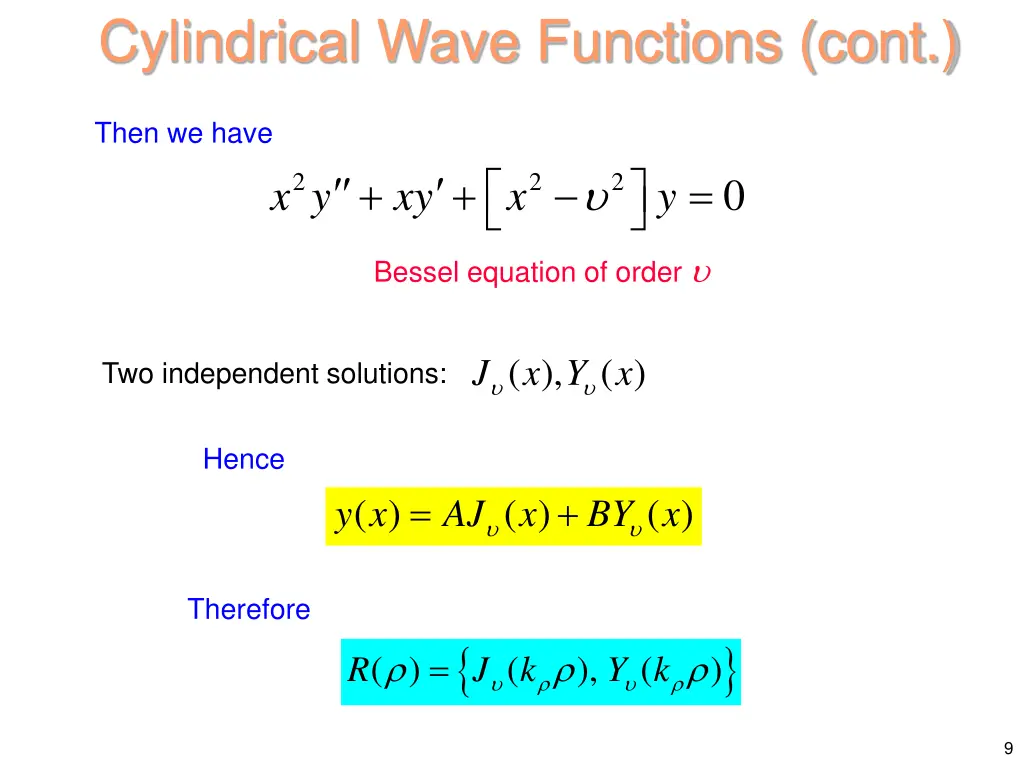 cylindrical wave functions cont 6