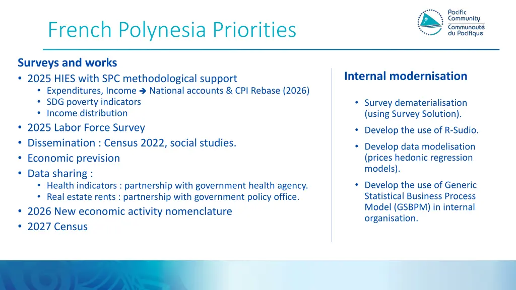 french polynesia priorities