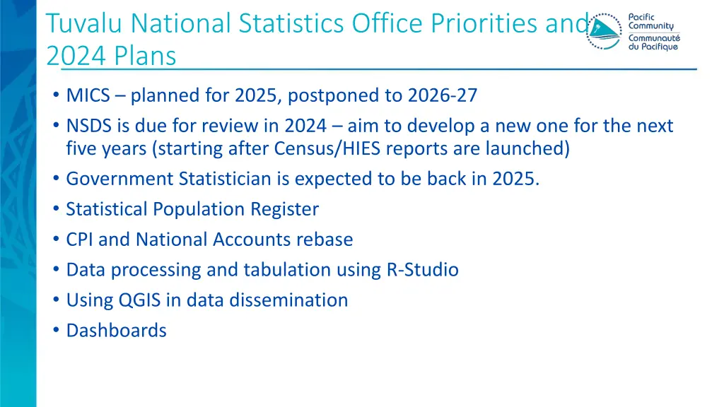 tuvalu national statistics office priorities
