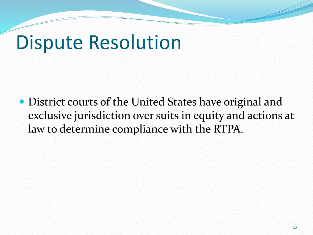 dispute resolution