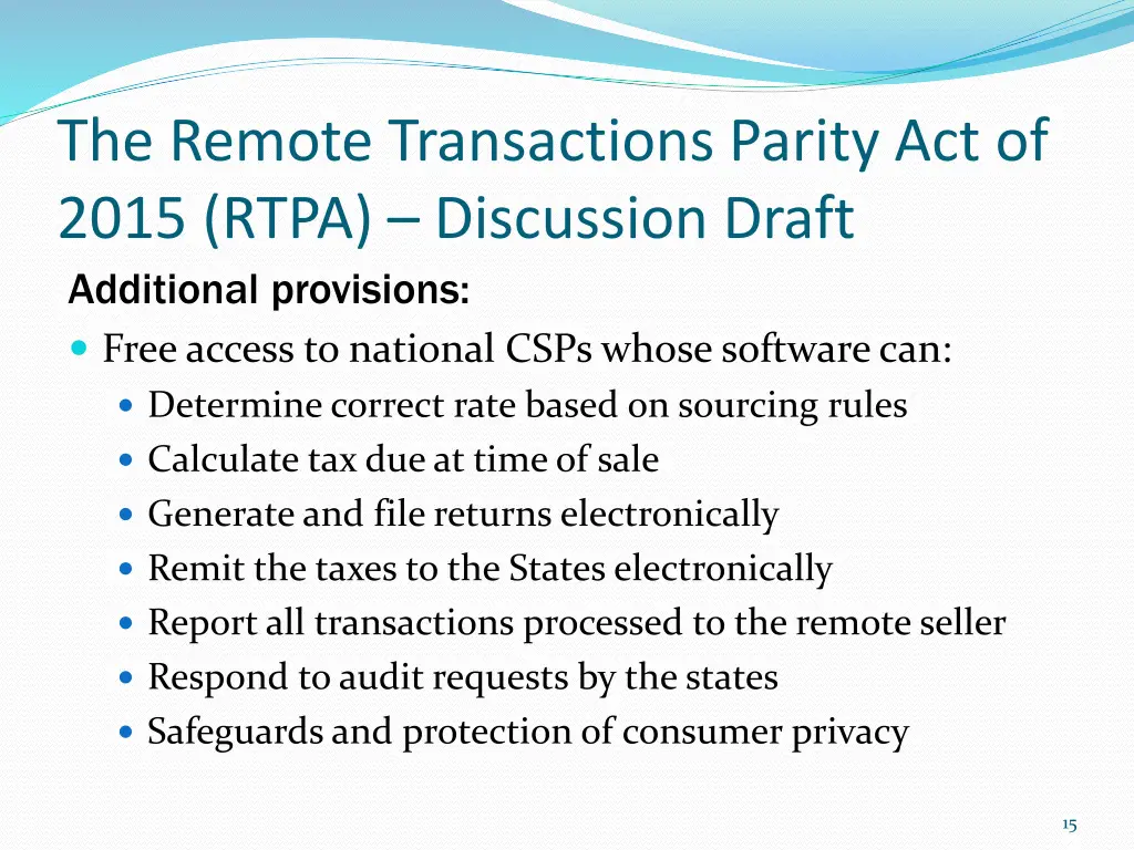 the remote transactions parity act of 2015 rtpa 2