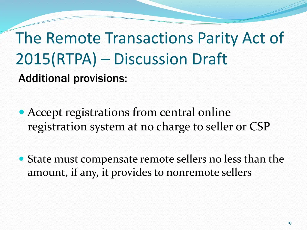 the remote transactions parity act of 2015 rtpa 6