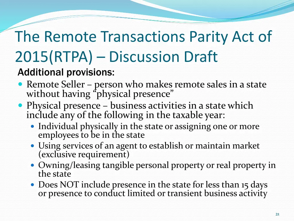 the remote transactions parity act of 2015 rtpa 8