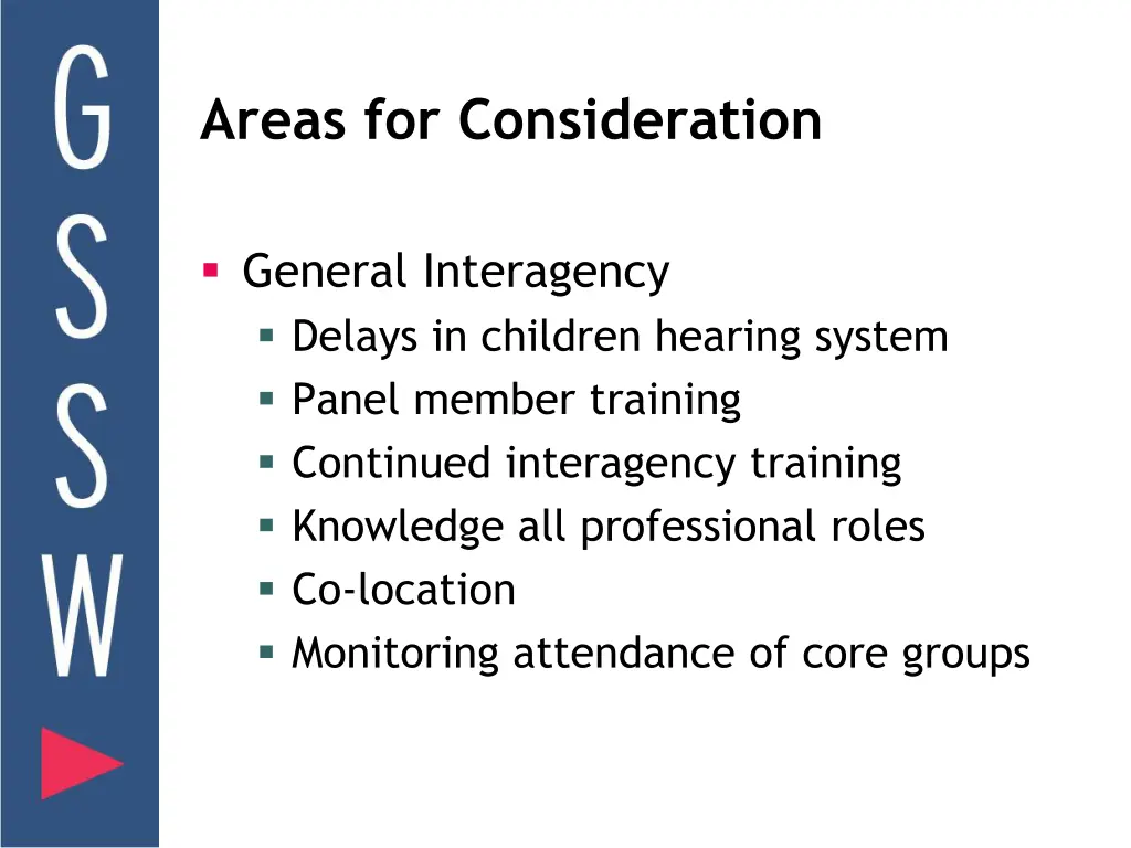 areas for consideration 3