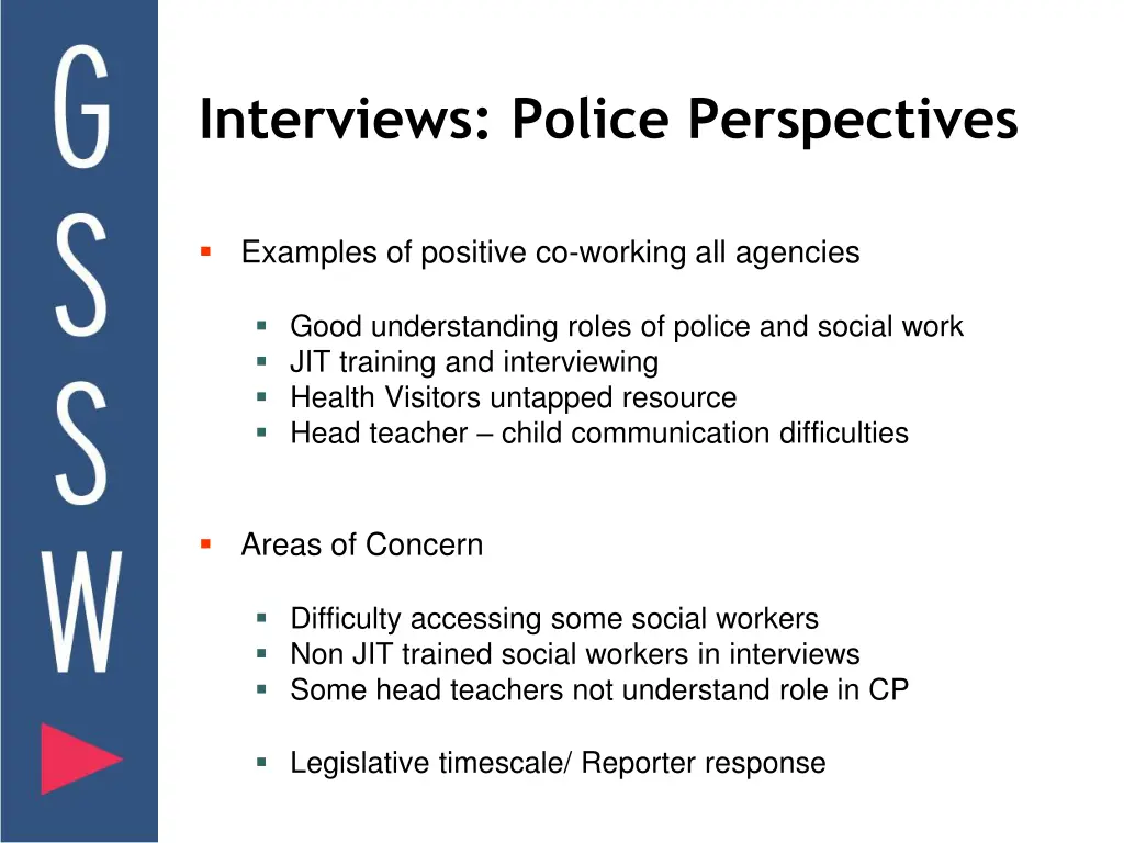 interviews police perspectives