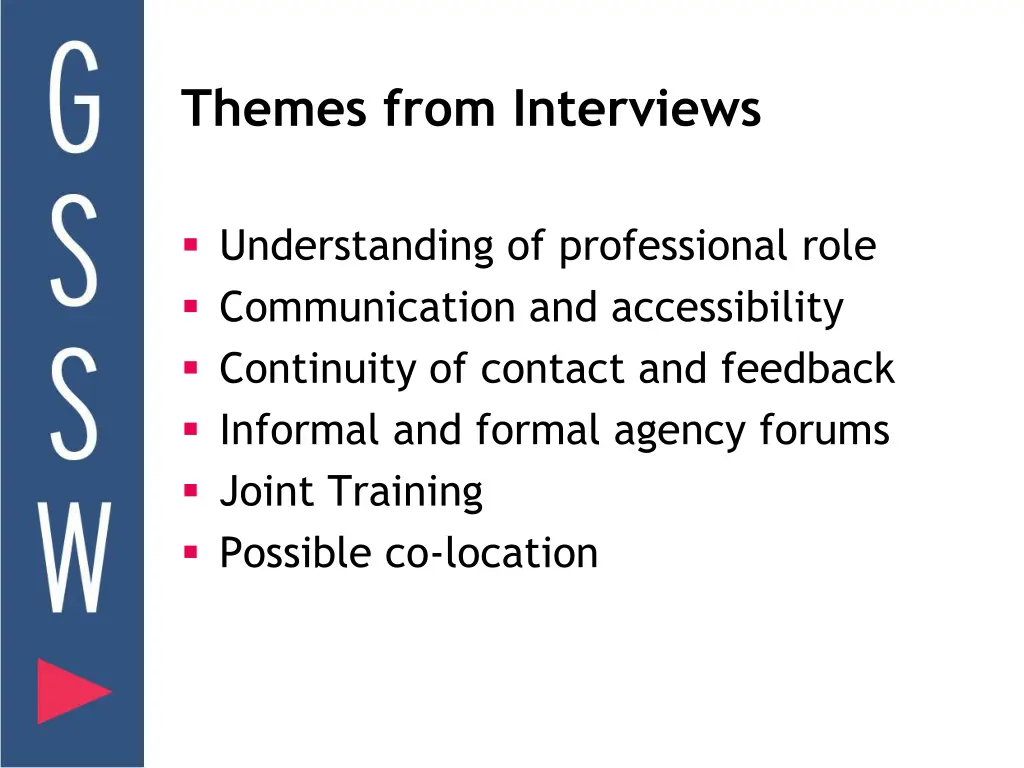 themes from interviews