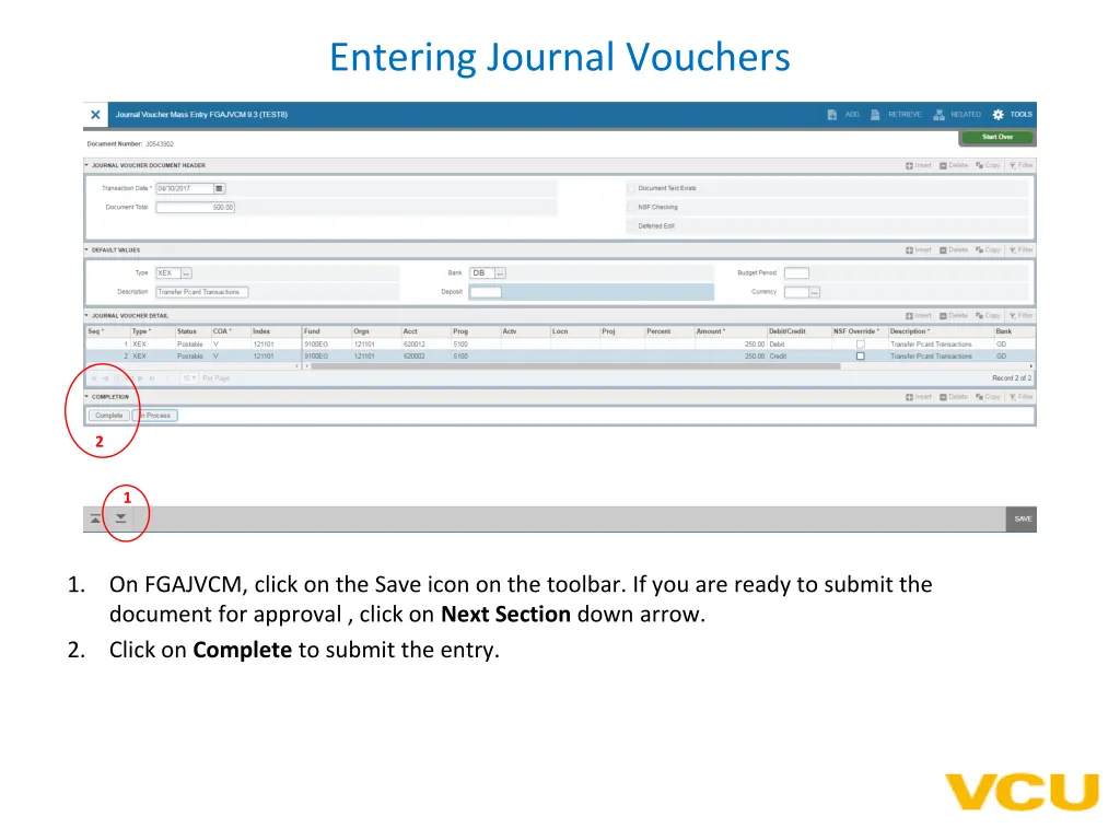 entering journal vouchers 3