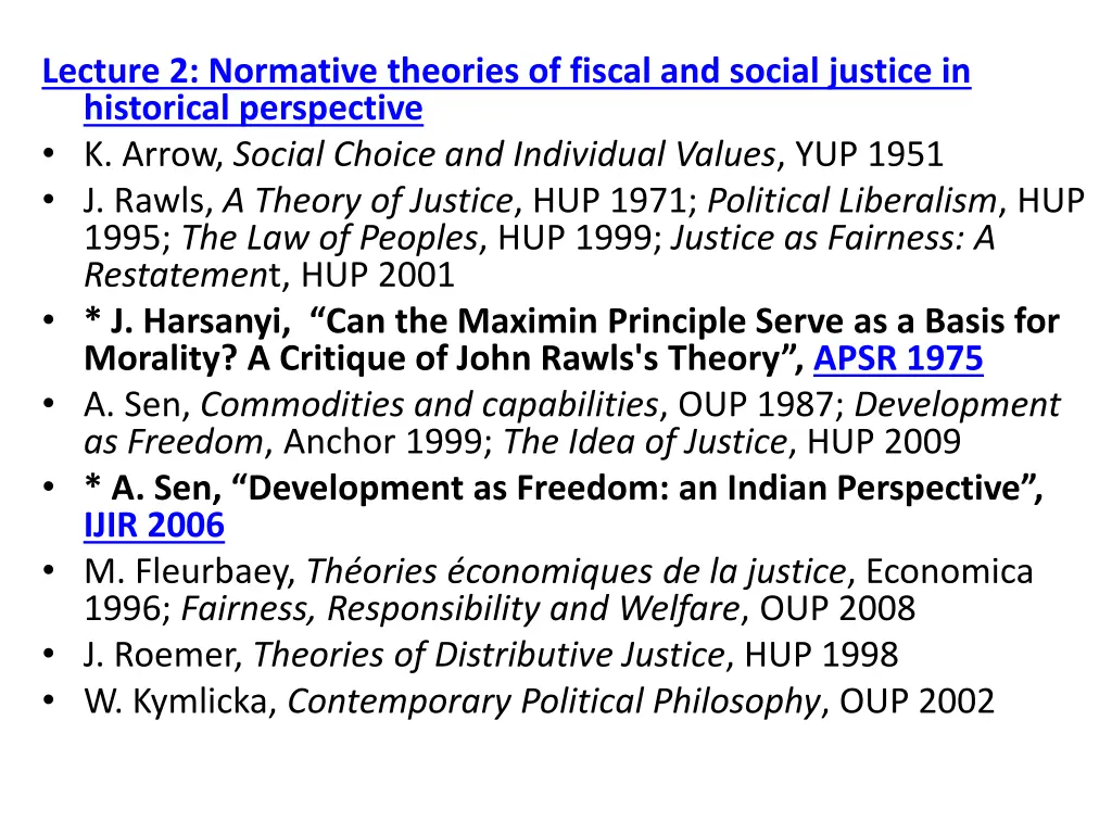 lecture 2 normative theories of fiscal and social
