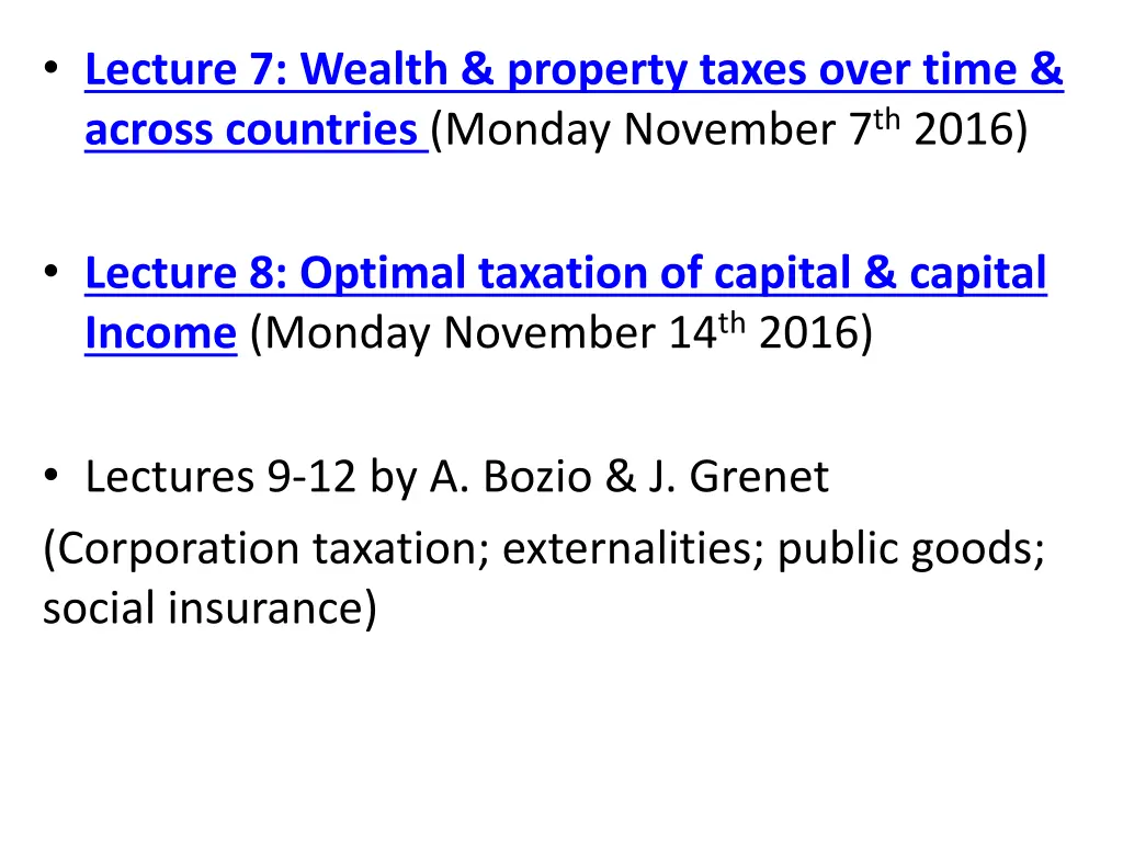 lecture 7 wealth property taxes over time across