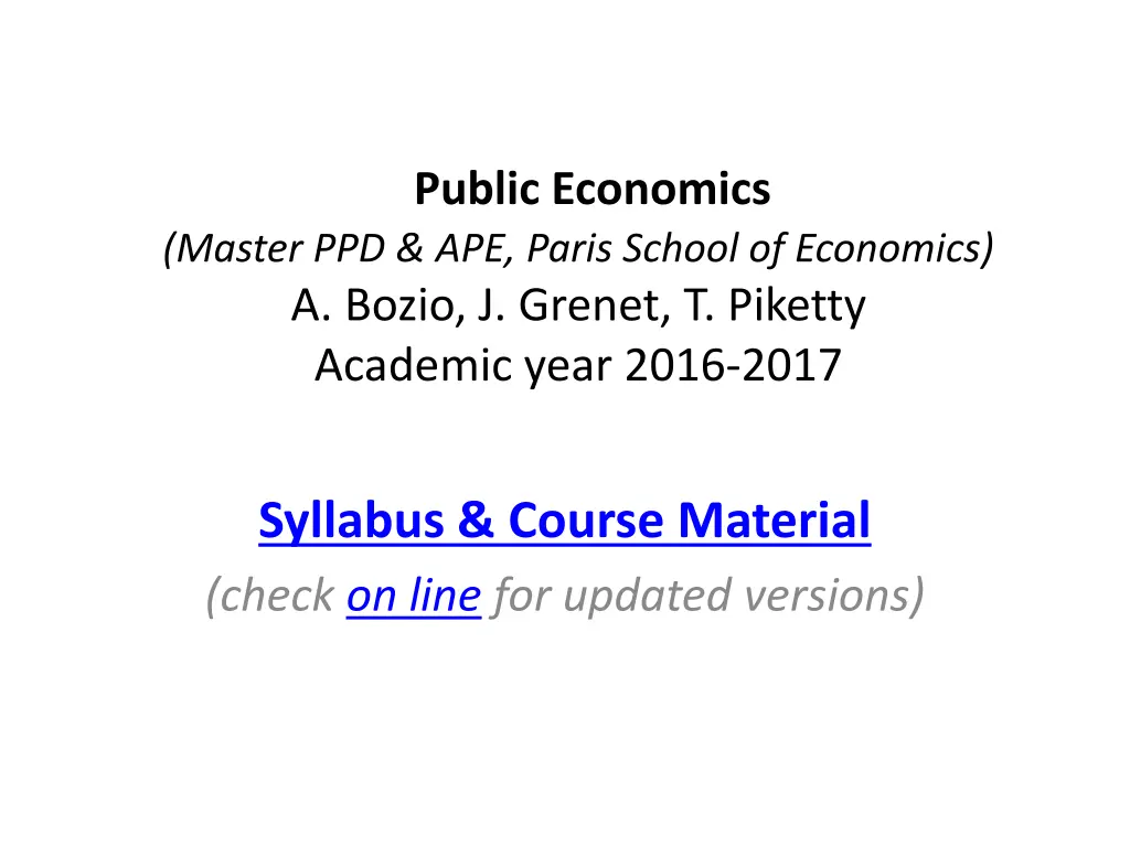 public economics