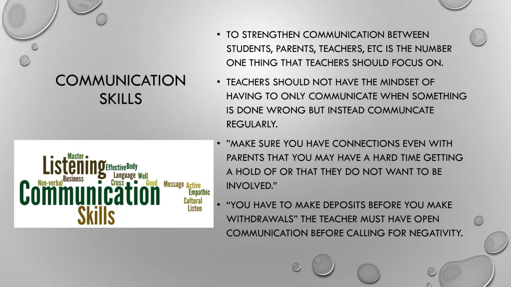 to strengthen communication between students