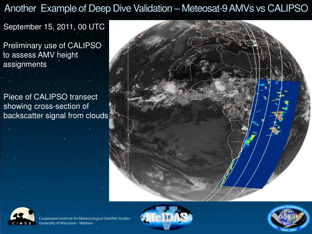 another example of deep dive validation meteosat