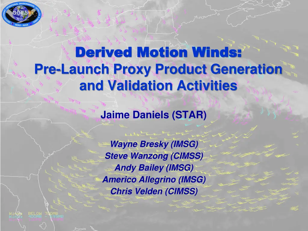 derived motion winds derived motion winds
