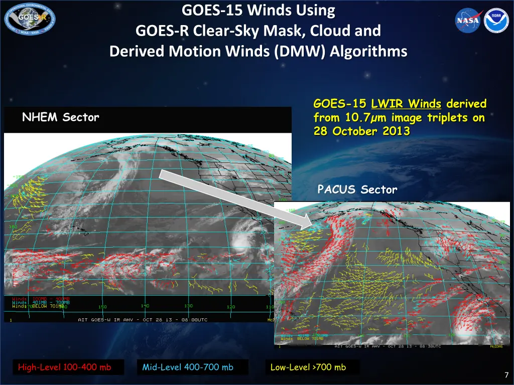 goes 15 winds using goes r clear sky mask cloud